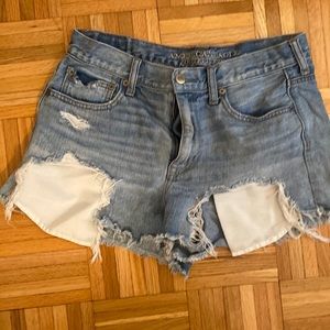 American Eagle High Rise Festival Denim Shorts Size 10